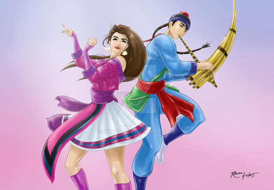 Hmong Dancer and Qeej Player by nUedle on DeviantArt