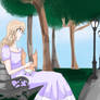 Nessa and Patamon at the park
