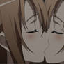 Asuna kissing Asuna