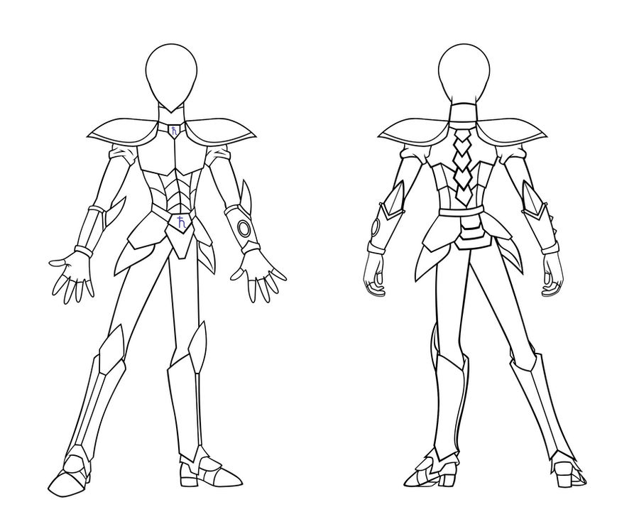 Lineart: Updated Senshi Knight Armor by SaturnGrl on DeviantArt