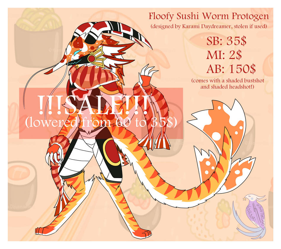 (CLOSED) Fluffy Shrimpworm Protogen! by Bloodrainnightmare on DeviantArt