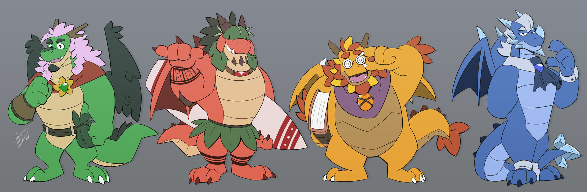 Seasonal Dragons by HiKazeDragon on DeviantArt