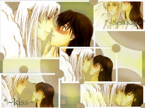 SessKag: Kissing _Wallpaper.2