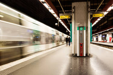 Fast train at the station by nadril83
