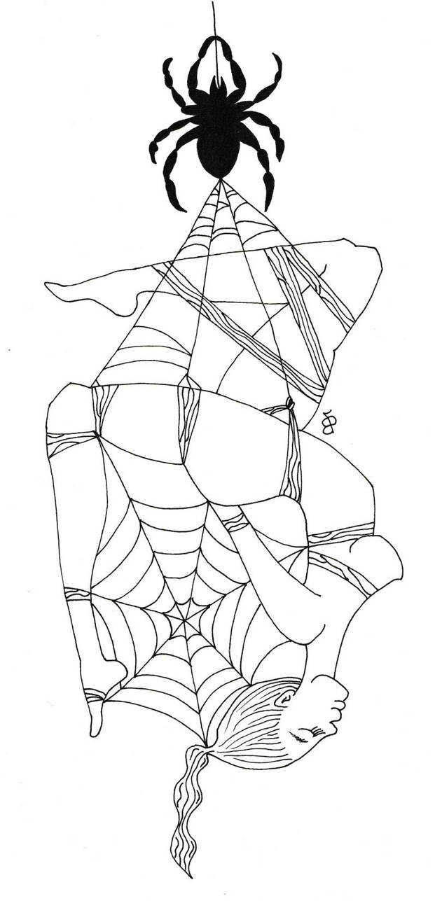 Caught in his web by villageofbree on DeviantArt