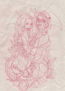 Harley Quinn and Poison Ivy Pinup