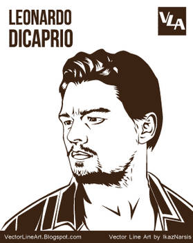 Leonardo DiCaprio Vector Line Art