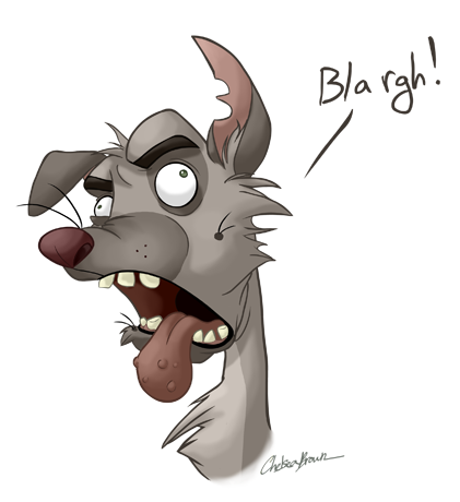 Ugly online cartoon dog