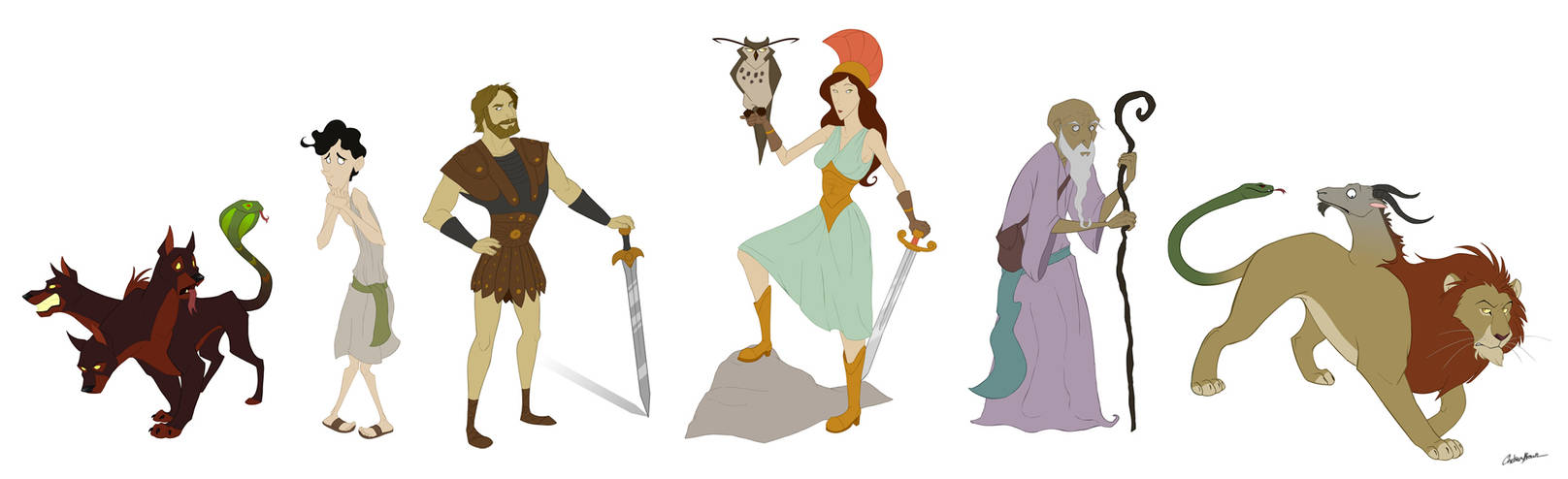 Character Design - Greek Myths by spiritwolf77 on DeviantArt