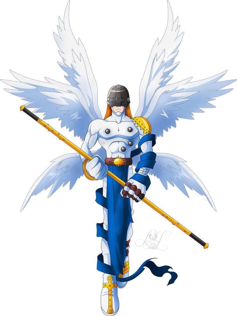 Angemon (Render) by LadyHeinstein on DeviantArt