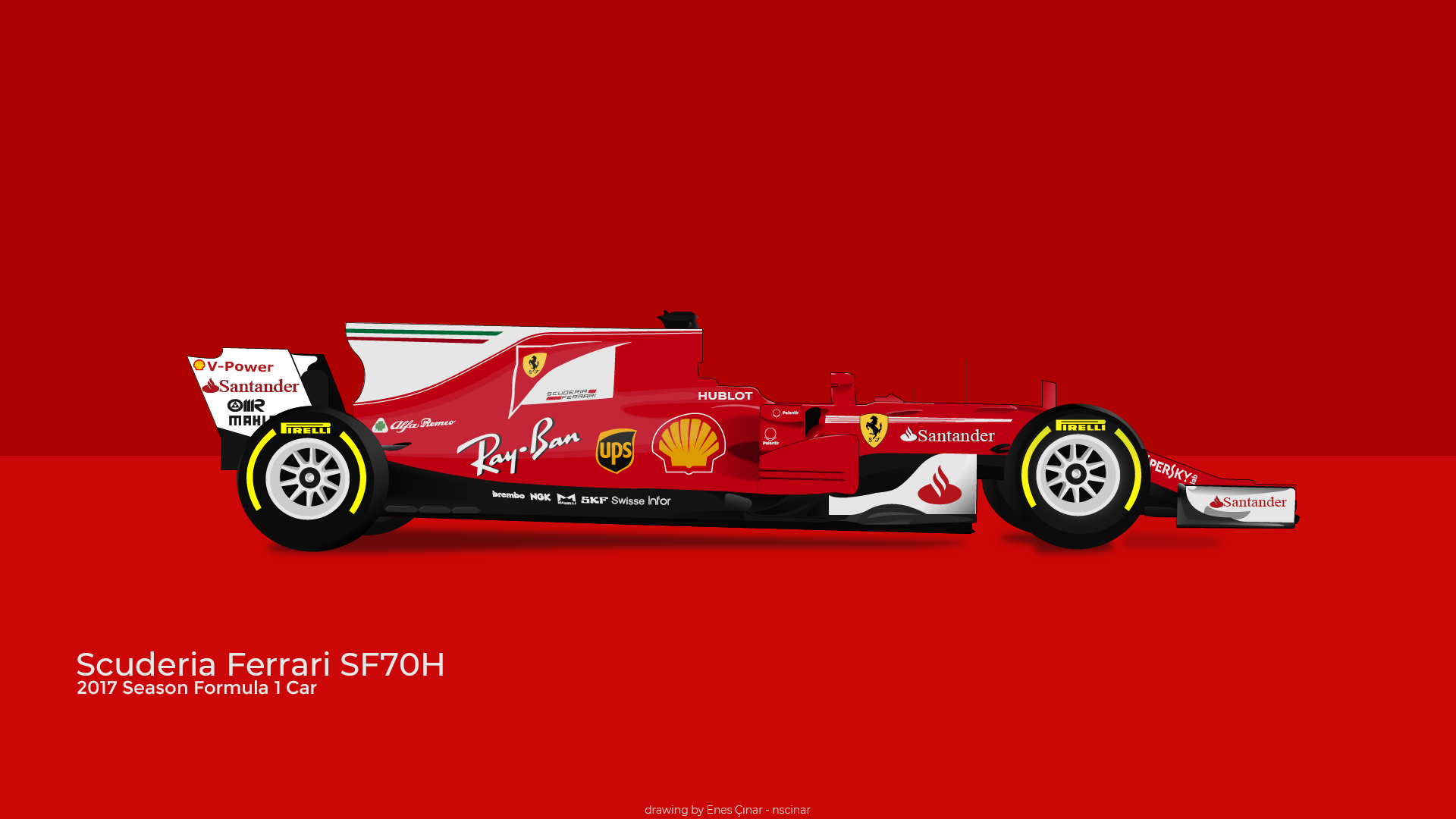 Scuderia Ferrari SF70H Illustration by nscinar on DeviantArt