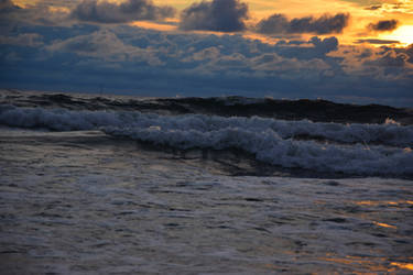 Waves and sunset I