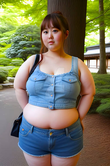 Fat girl in denim style #03