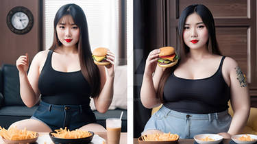 WG girl - Girl to woman, need a lot of burgers