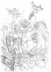 X men pin pencils