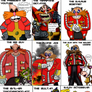 Doctor Robotnik/Eggman throughout the ages.