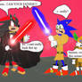 Sonic the jedi and Darth Shado