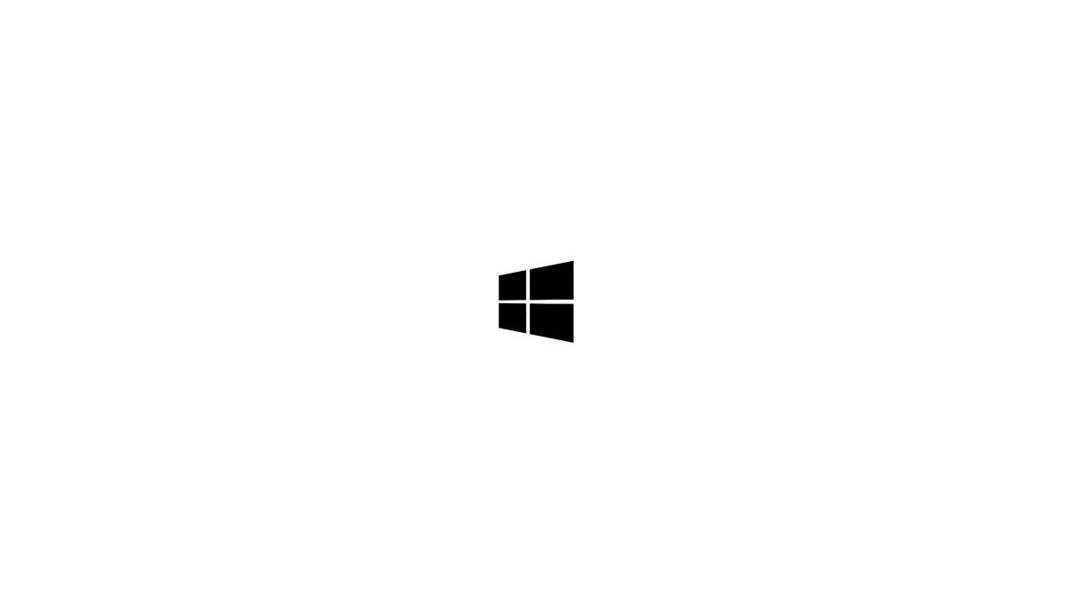 Black Logo White Background Windows 10 New Concept By