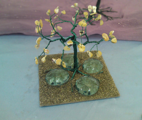 Wired tree on a base