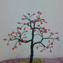 Wired tree with red beads