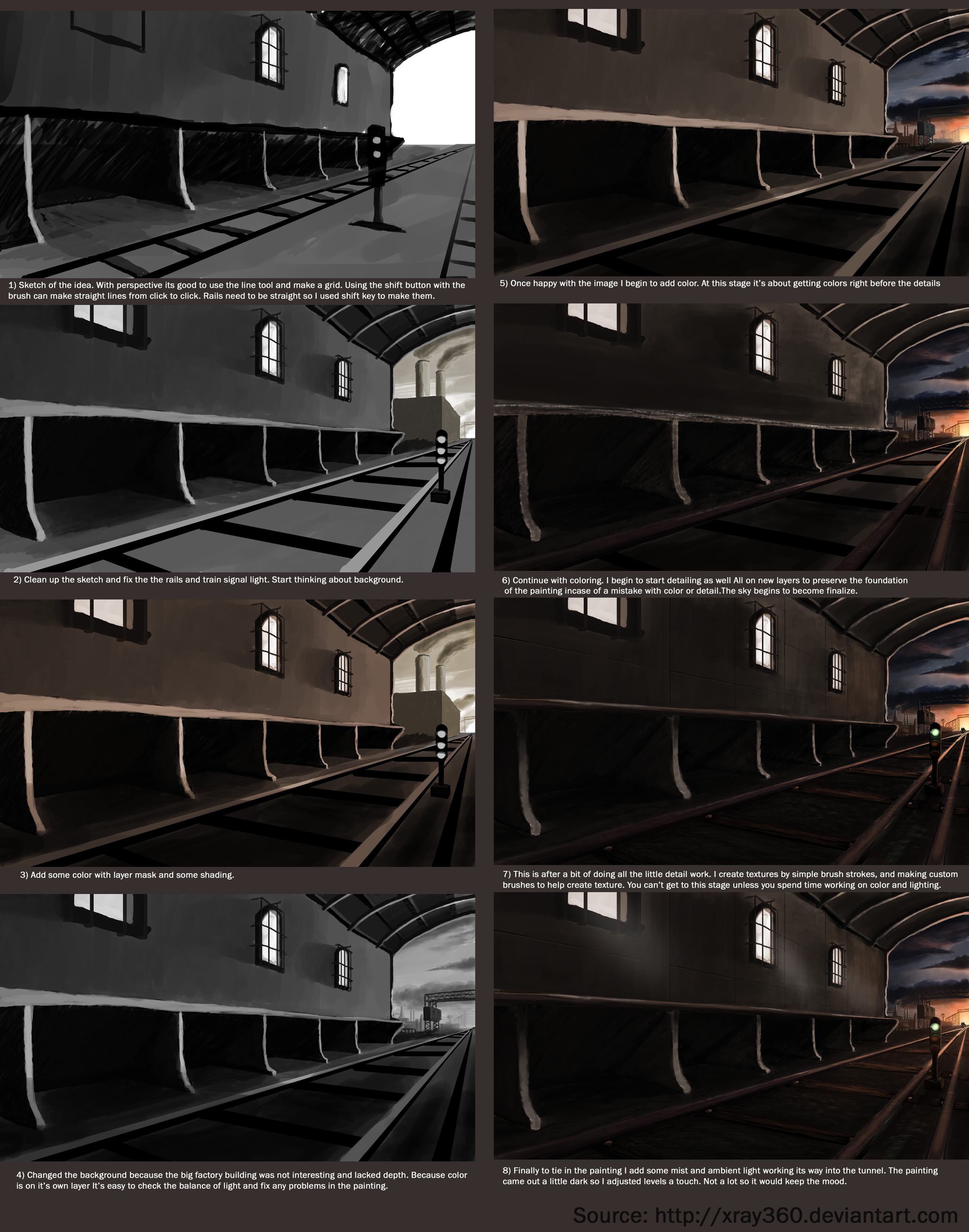 Step by Step Digital Painting (industrial freight)