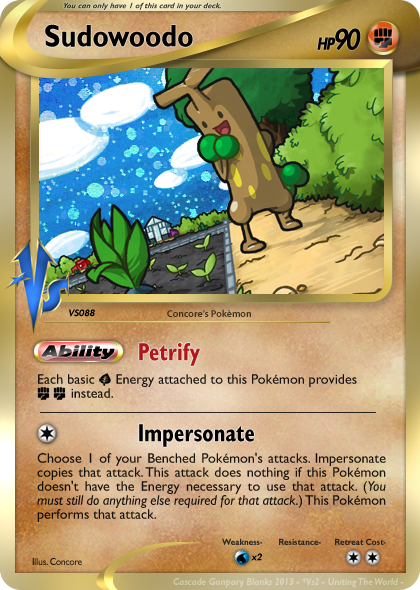 Vs2 UTW - Concore's Sudowoodo