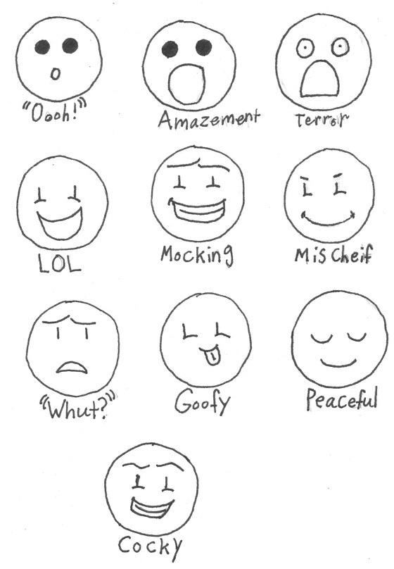 Super Simple Face Chart 2 by DarlingWrites on DeviantArt