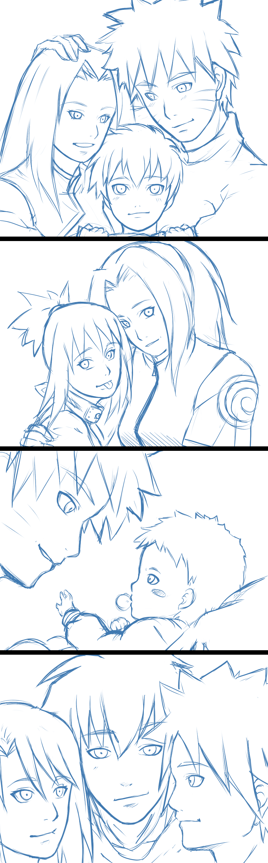 NaruSaku Family Sketch