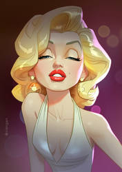 Cartoon Caricature of Marilyn Monroe