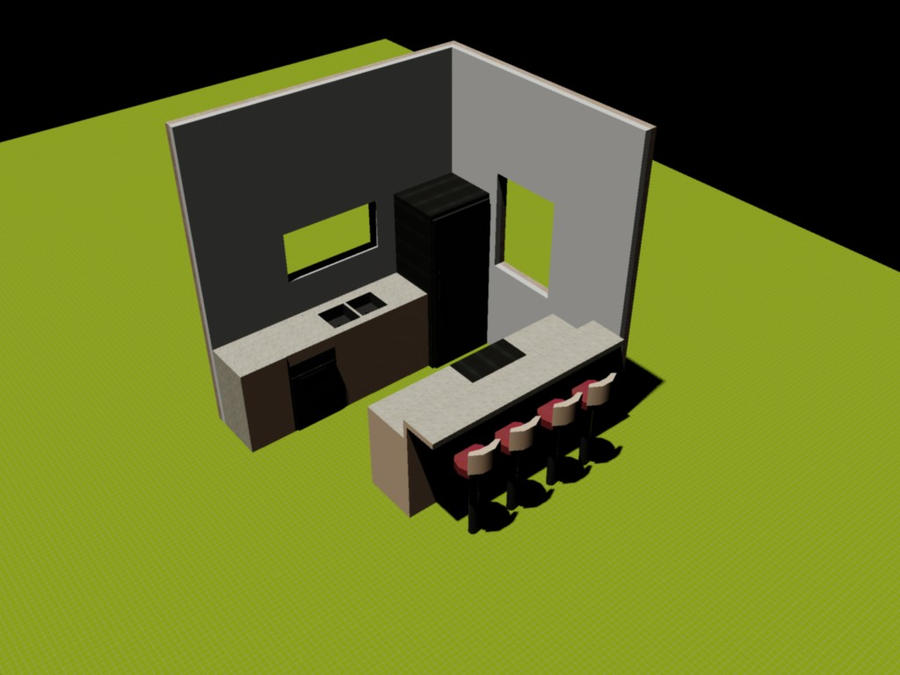 rendered kitchen cutout