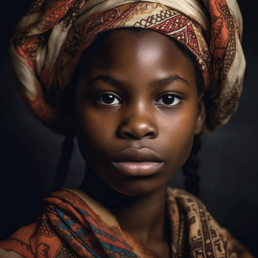 Portrait of an 10 year old African girl by DeviousToc on DeviantArt