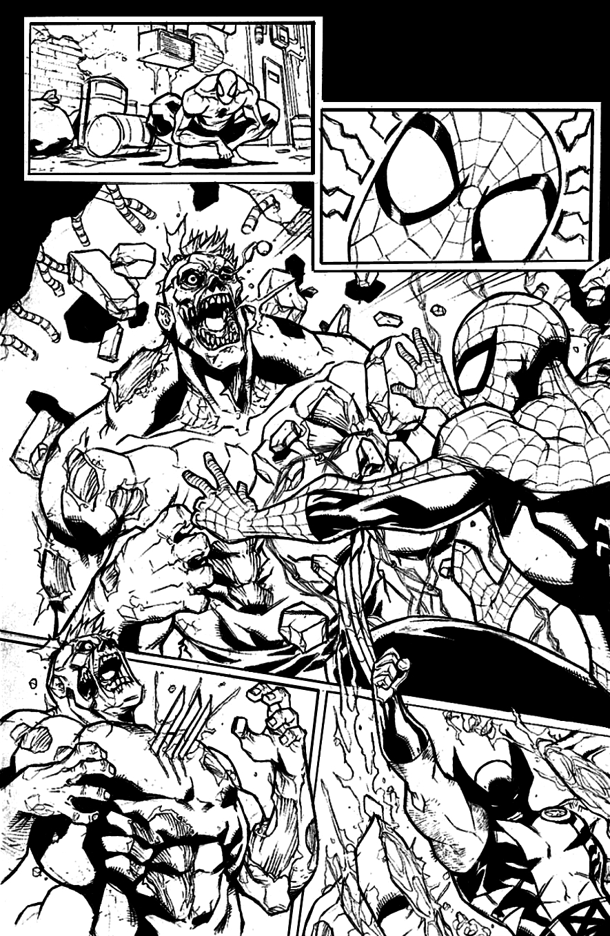 Spiderman Wolverine vs zombies page 1