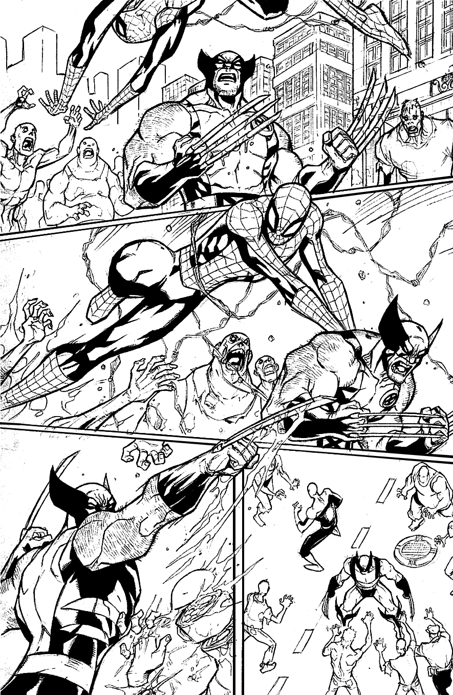 Spiderman Wolverine vs zombies page 2