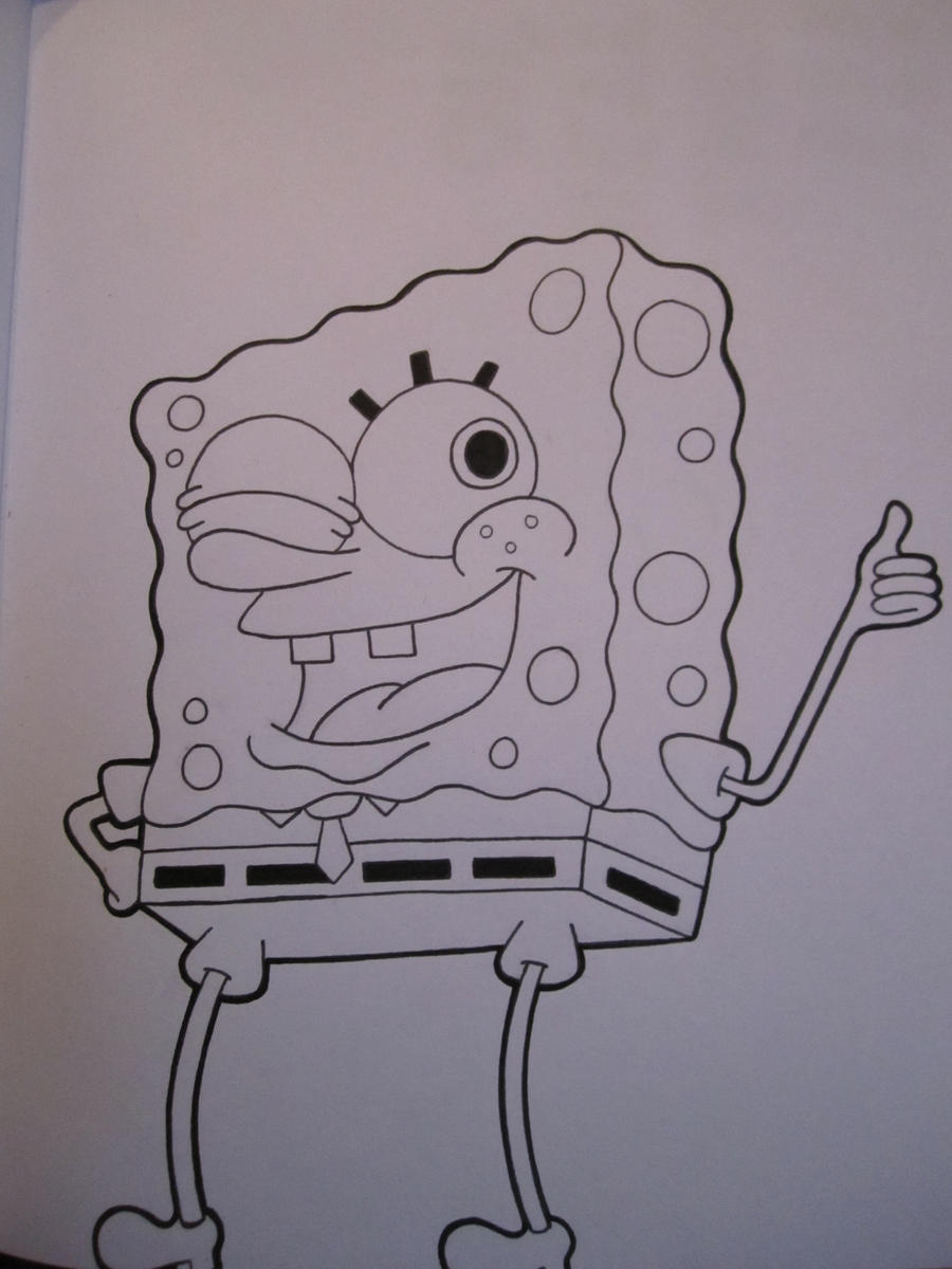 Spongebob Squarepants Black And White By Flugfarm On DeviantArt spongebob-squarepants-black-and-white-by-flugfarm-on-deviantart