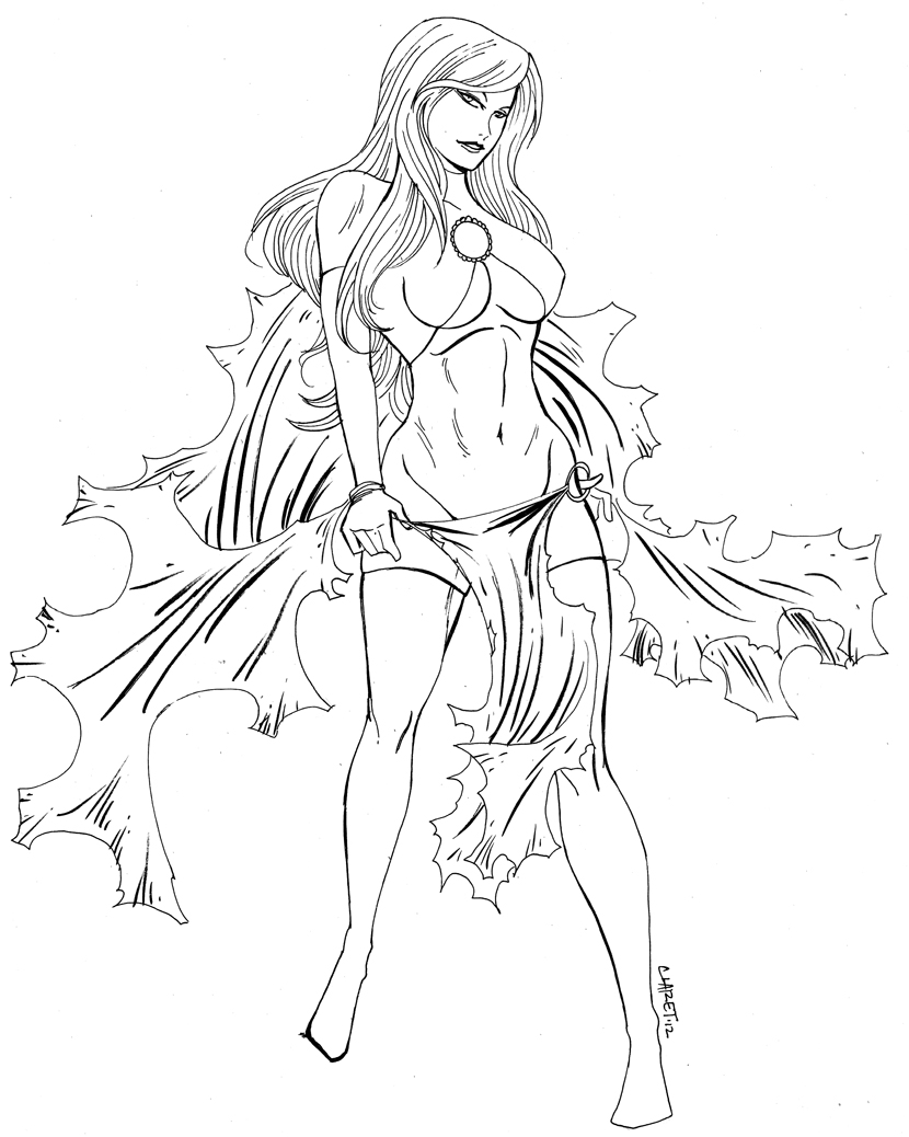 Madelyne Pryor a.k.a. Queen Goblin lineart