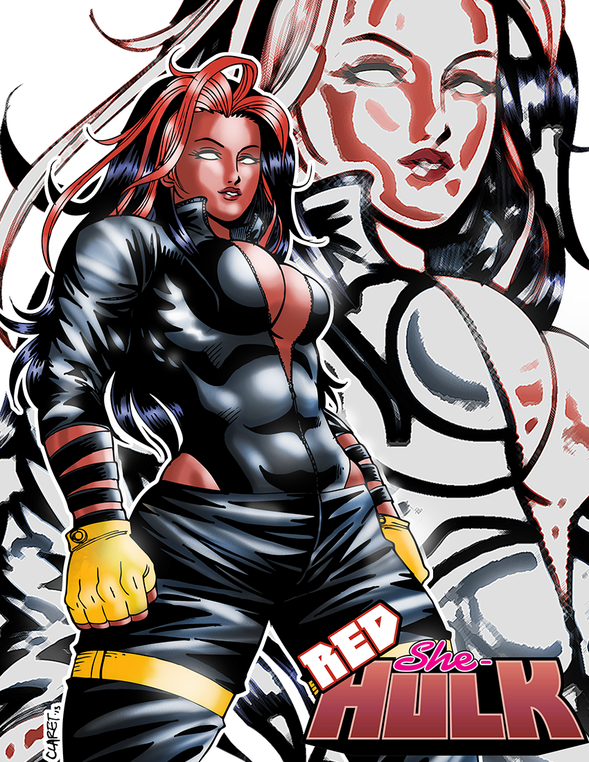 Red She-Hulk colors