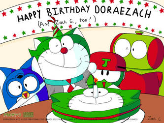 The greenest of green Dora-neko birthdays !!
