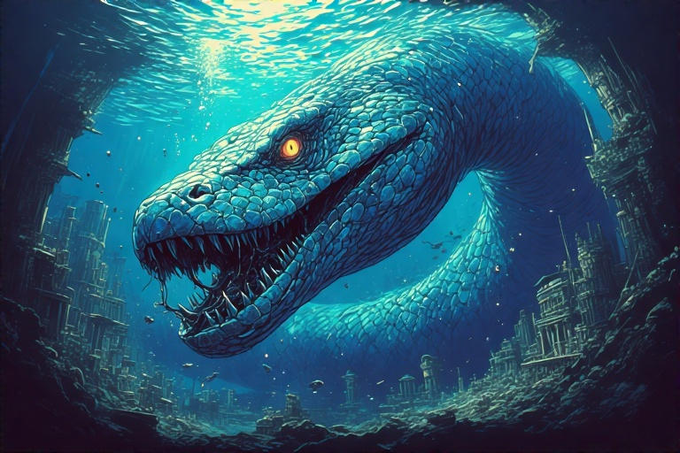 Sea Snake Modification dinosaur sea snake by 3harryhoudini3 on DeviantArt