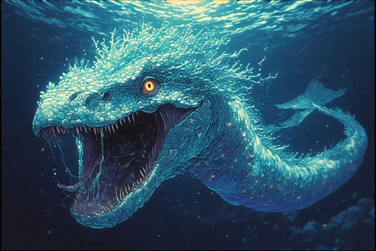 Sea Snake Modification giant marine sea snake by 3harryhoudini3 on DeviantArt