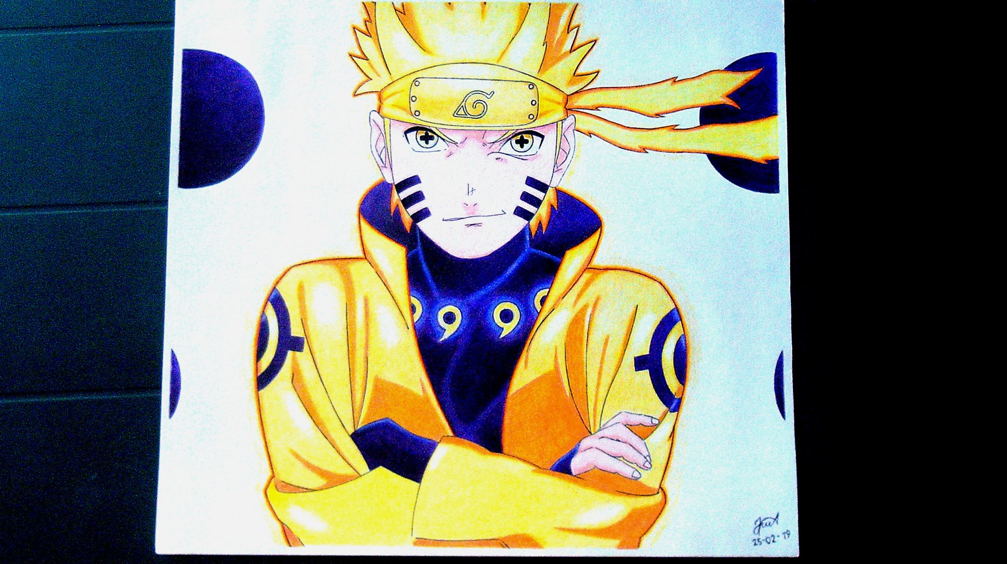 how to draw naruto sage mode with color