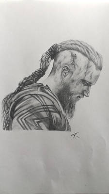 Ragnar Lothbrok pencil drawing