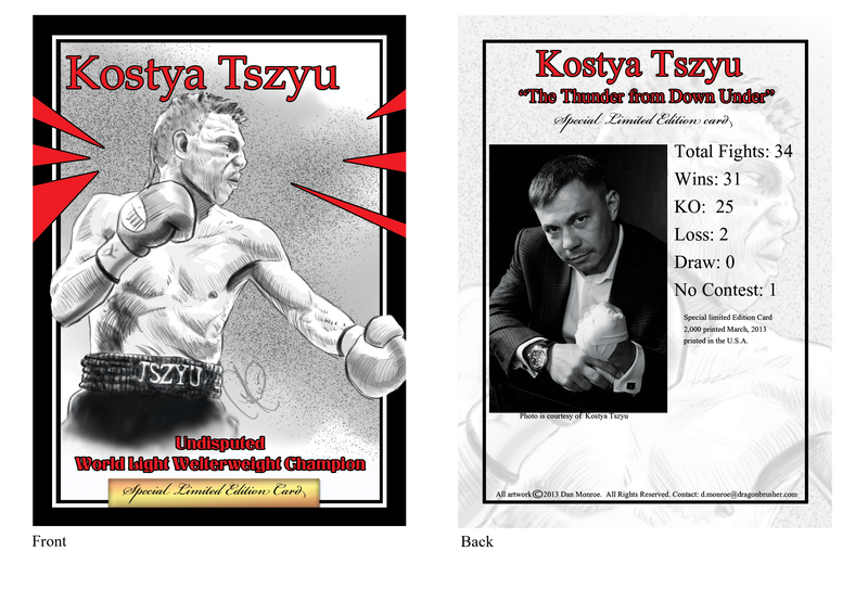 Kostya Tszyu Collectors Trading Card