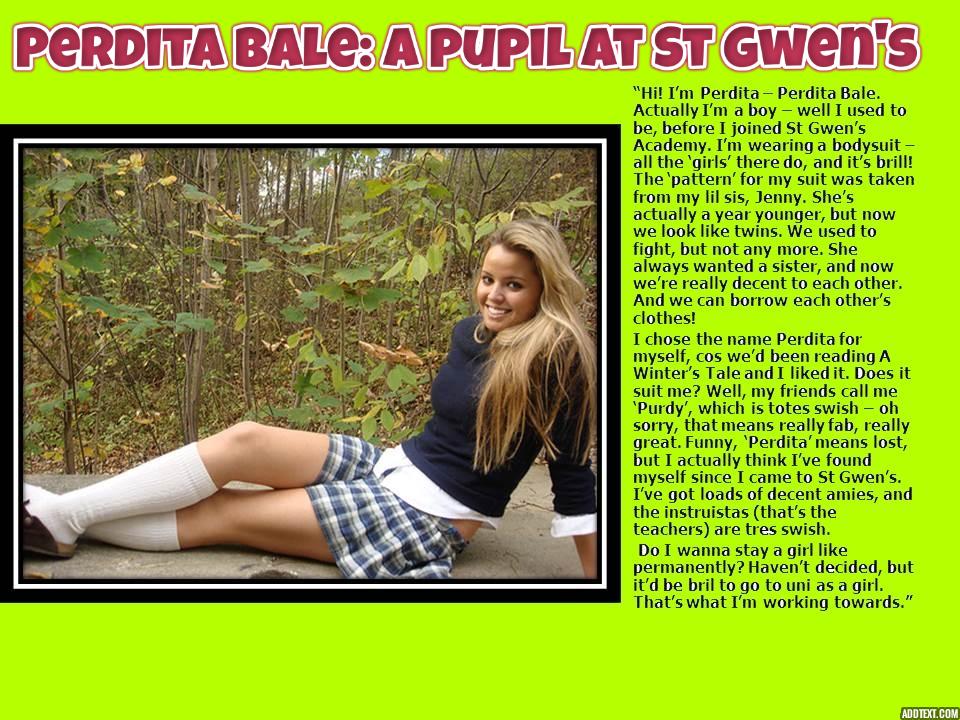 TG Caption: Perdita Bale, a pupil at St Gwen's