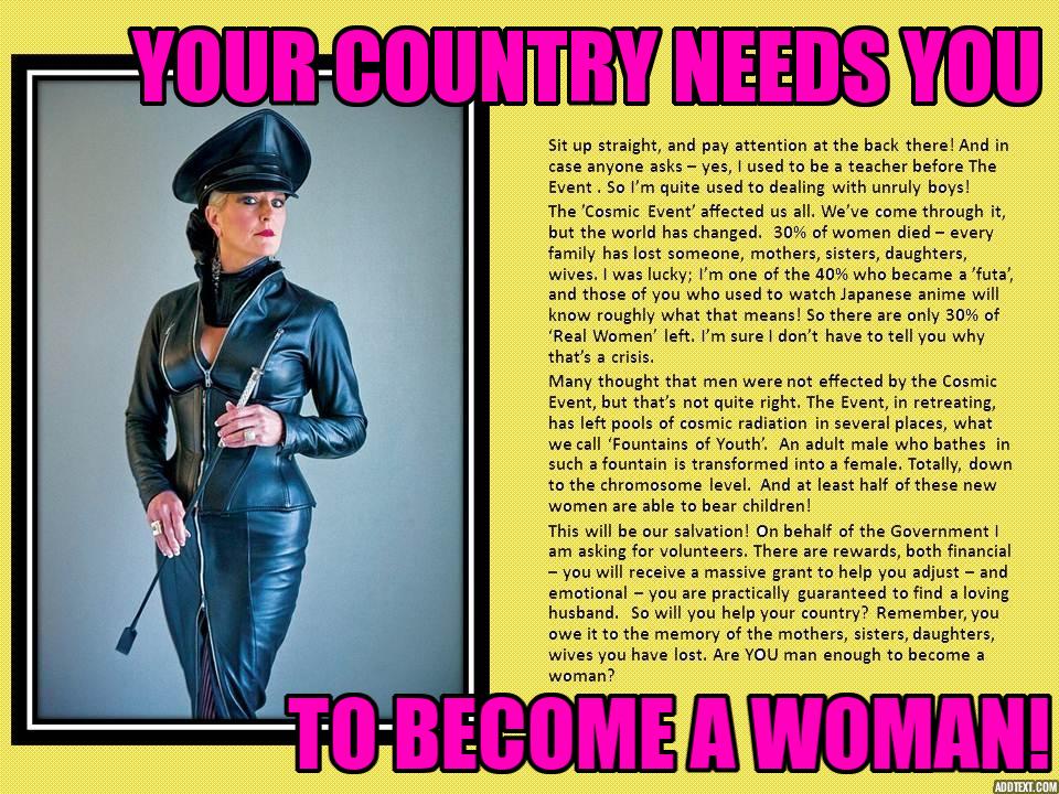 You Country Needs You to Become a Woman - 1