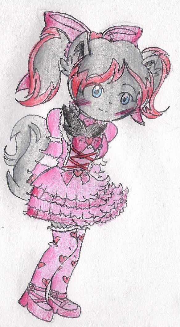 Clarice in a Pink Lolita Outfit