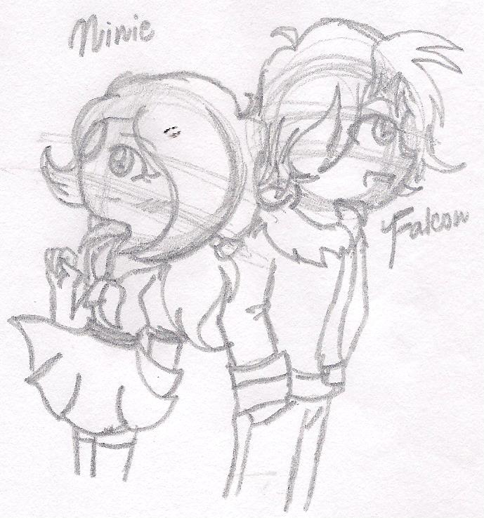 Ninie and Falcon