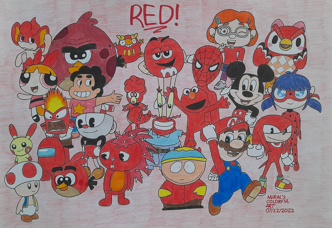 The red-colored character
