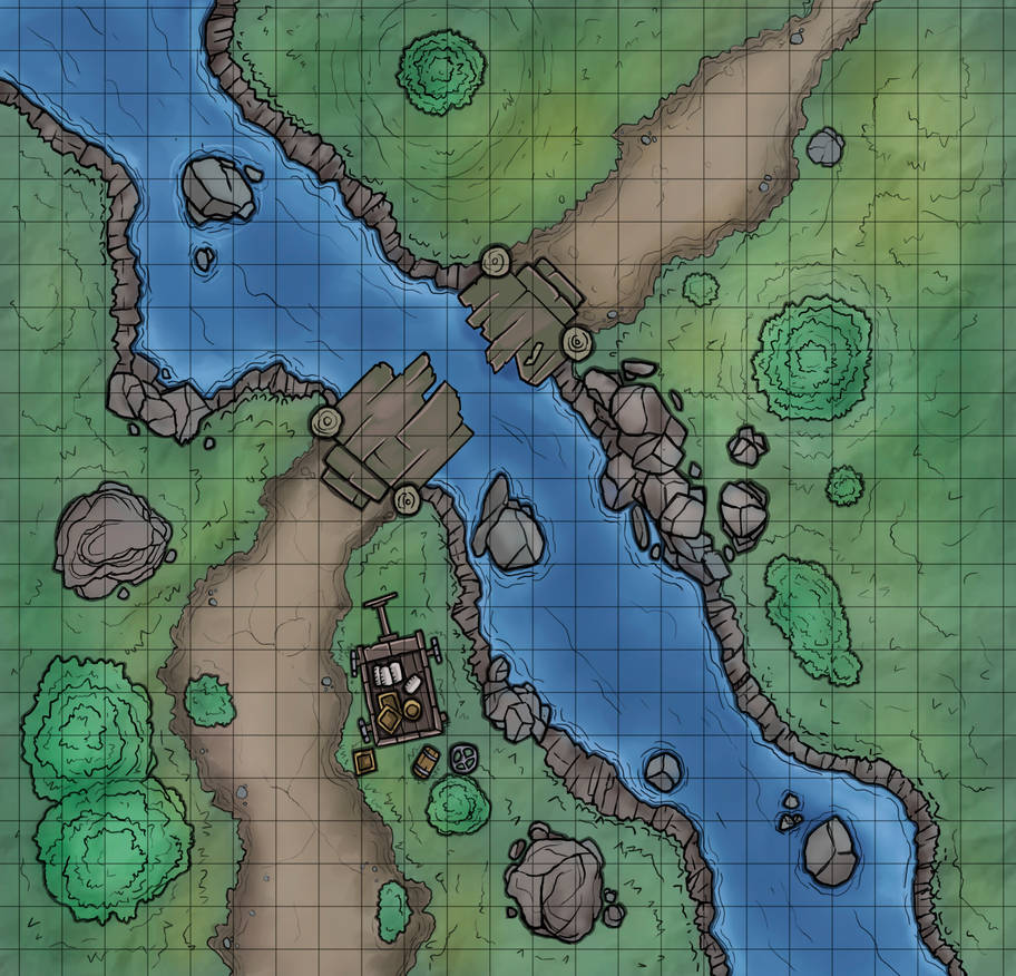 Battlemap - Broken Bridge by TereTox on DeviantArt