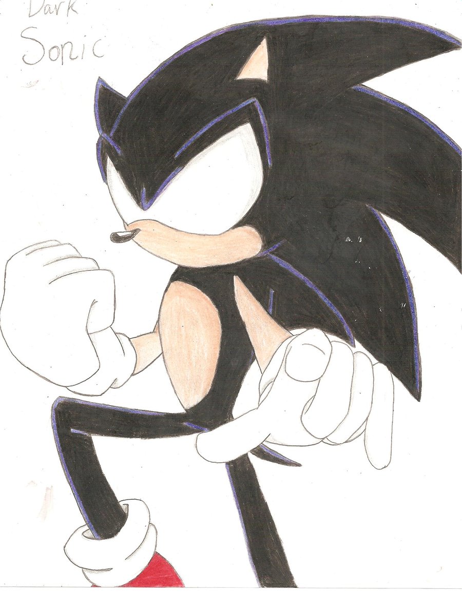 How To Draw Dark Sonic for Beginners 