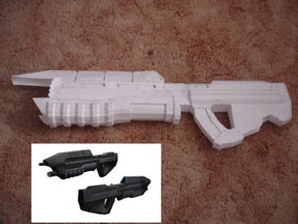 Halo CE Assault Rifle Pepakura